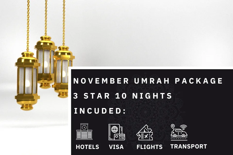 10 Nights 3 Star November Umrah Package