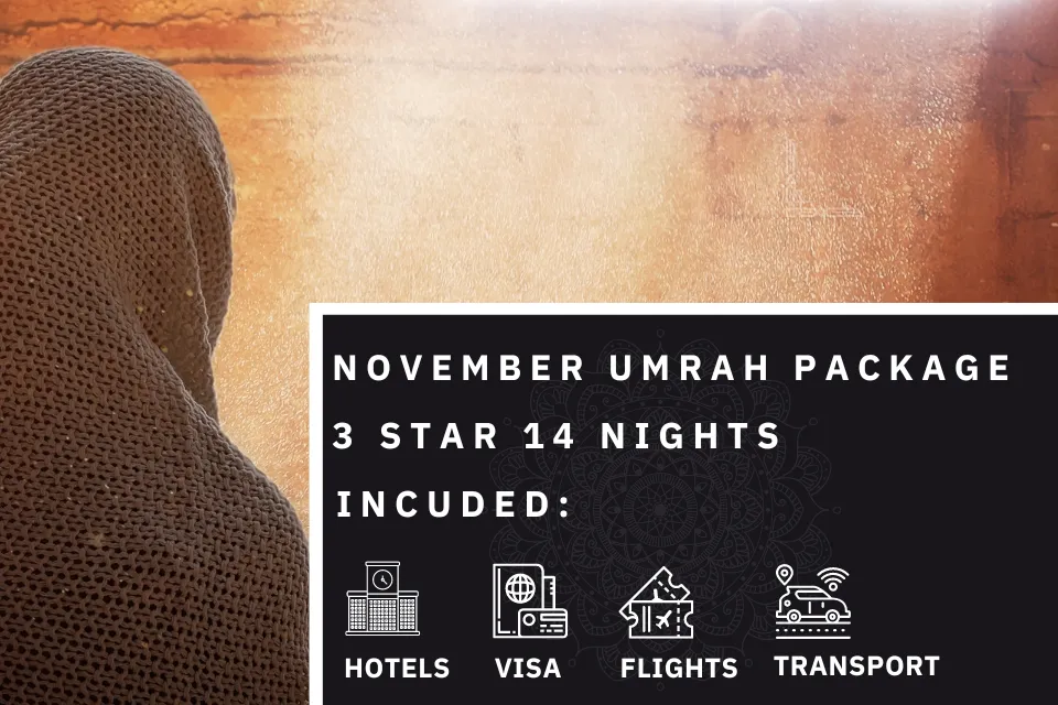 14 Nights 3 Star November Umrah Package